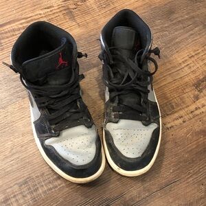 Jordan Men's Black and White High-Top Sneakers